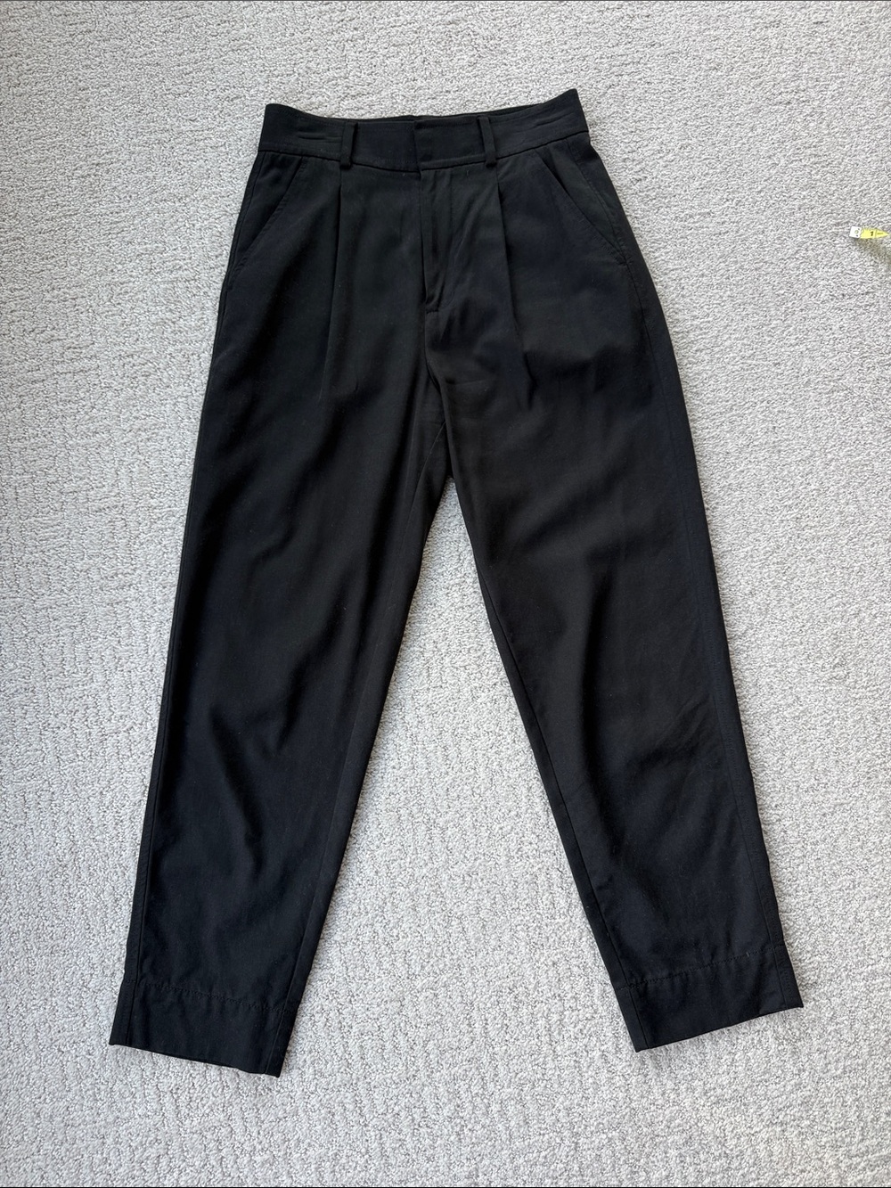Everlane Women’s Black Dress Pants – Straight Leg Pleated Trousers — size 0
